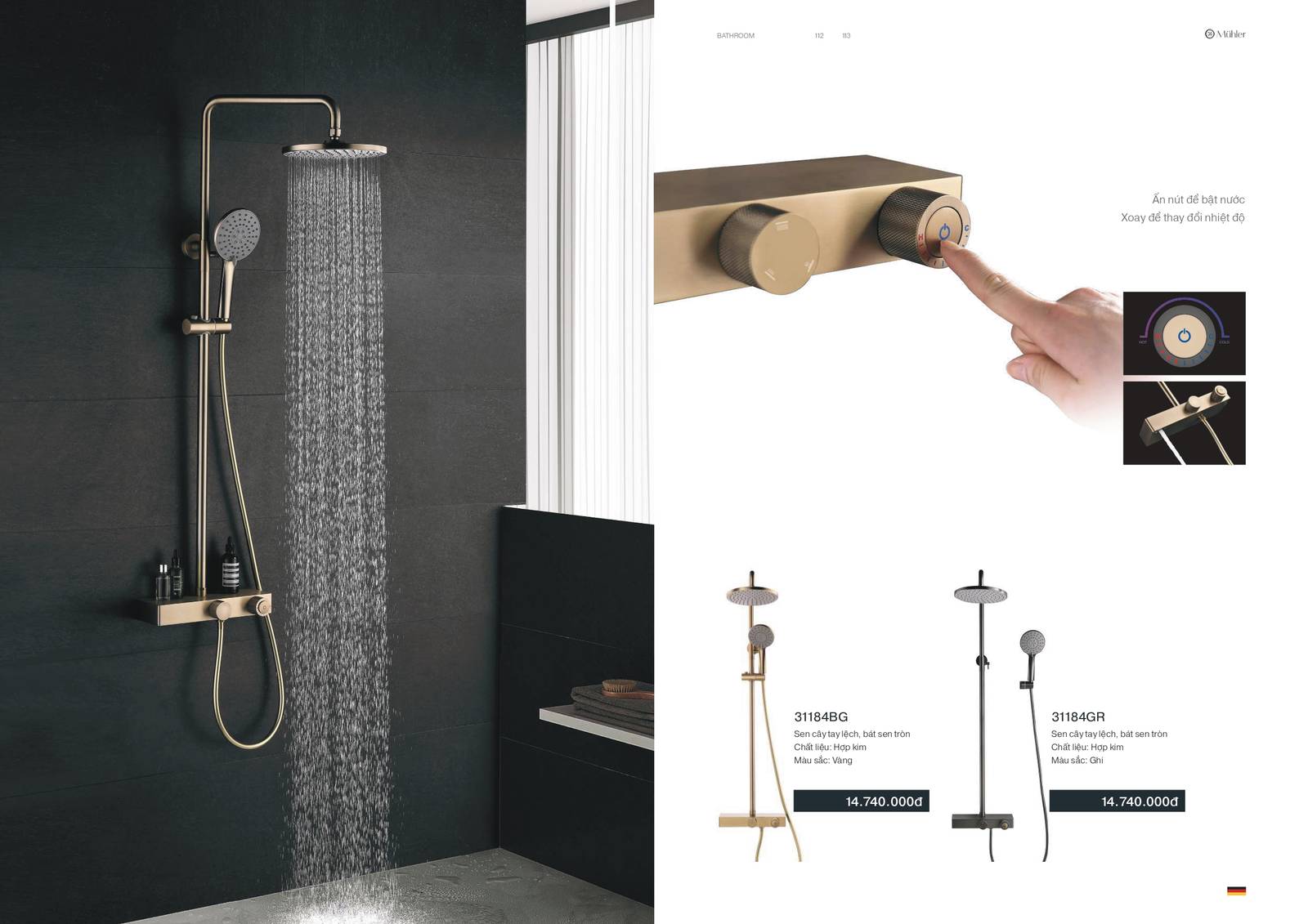 Thiết bị vệ sinh MUHLER Catalogue và Bảng giá mới nhất /Page 57